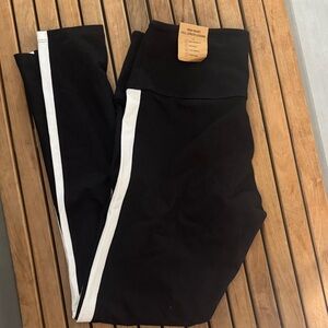 PINK Victoria's Secret Black Cotton High Waist Active pants
